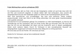 Weihnachtsgrüsse & Betriebsferien