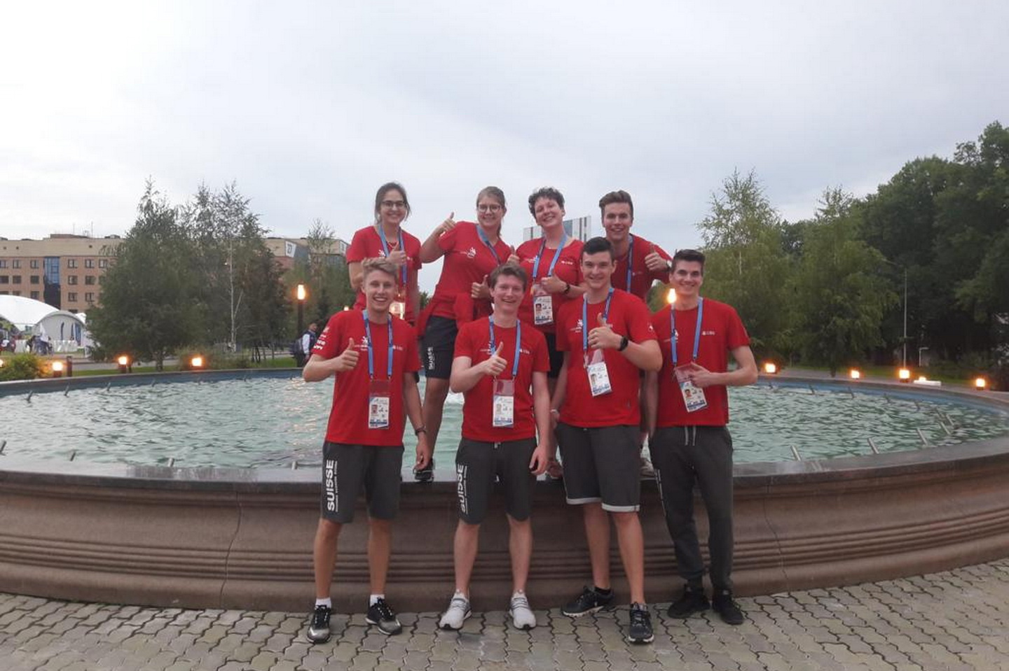 Ankunft im WorldSkills Village - Vizeweltmeister Rafael Bieler