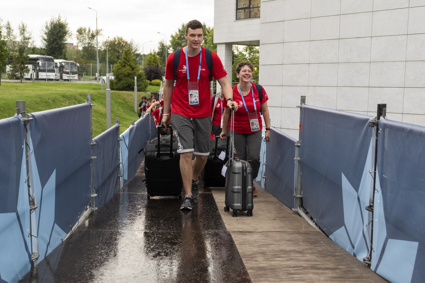 Ankunft im WorldSkills Village - Vizeweltmeister Rafael Bieler